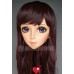 (XYing)Crossdress Sweet Girl Resin Half Head Female Cartoon Character Kigurumi Mask With BJD Eyes Cosplay Anime Role Lolita Doll Mask